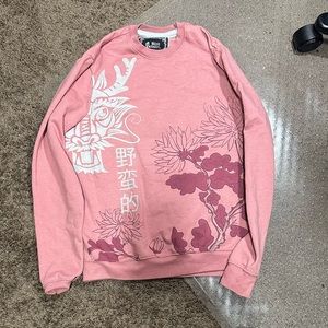 PINK JAPANESE DRAGON SWEATER